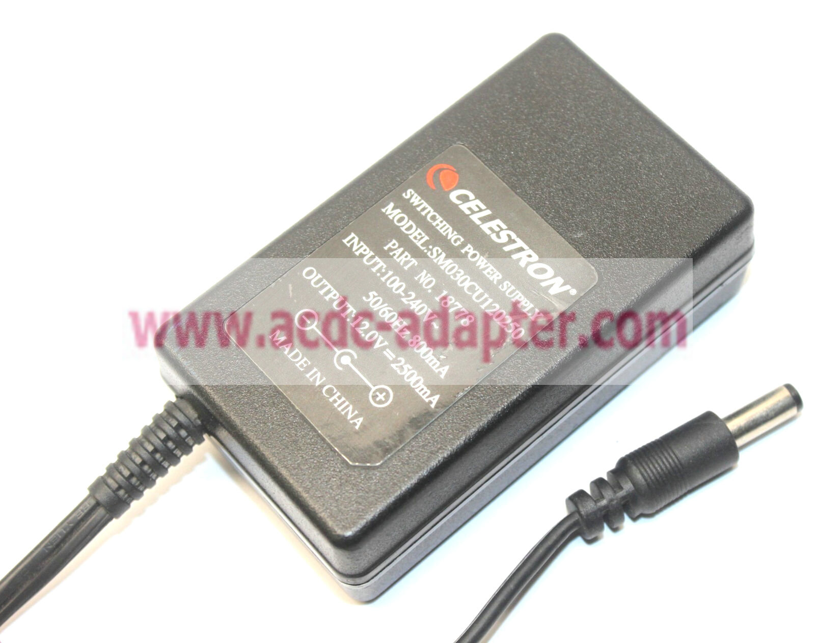 NEW Celestron SM030CU120250 12V 2500mA 18778 Switching Power Supply AC Adapter - Click Image to Close
